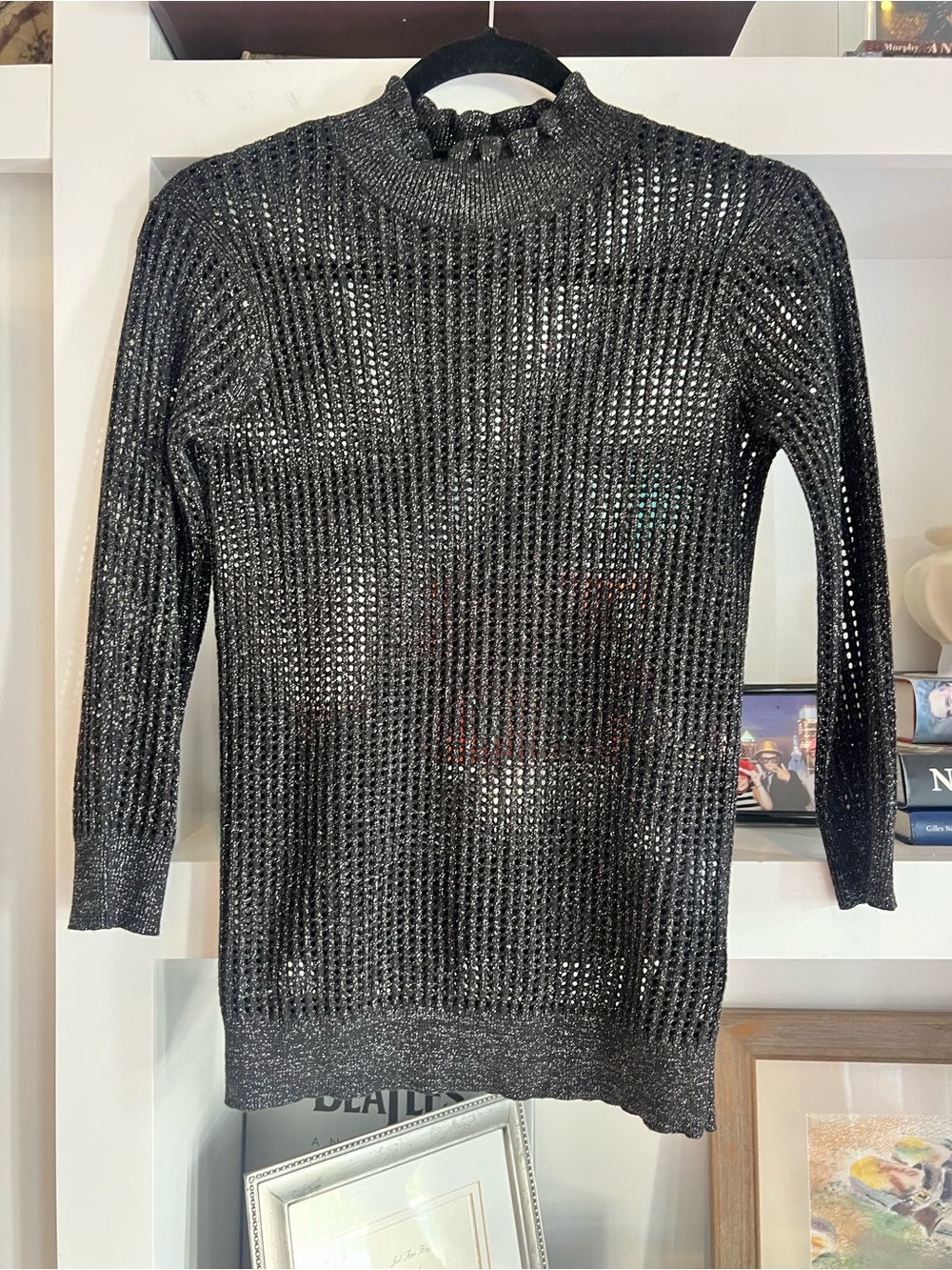 AllSaints Open-Knit Crew Sweater